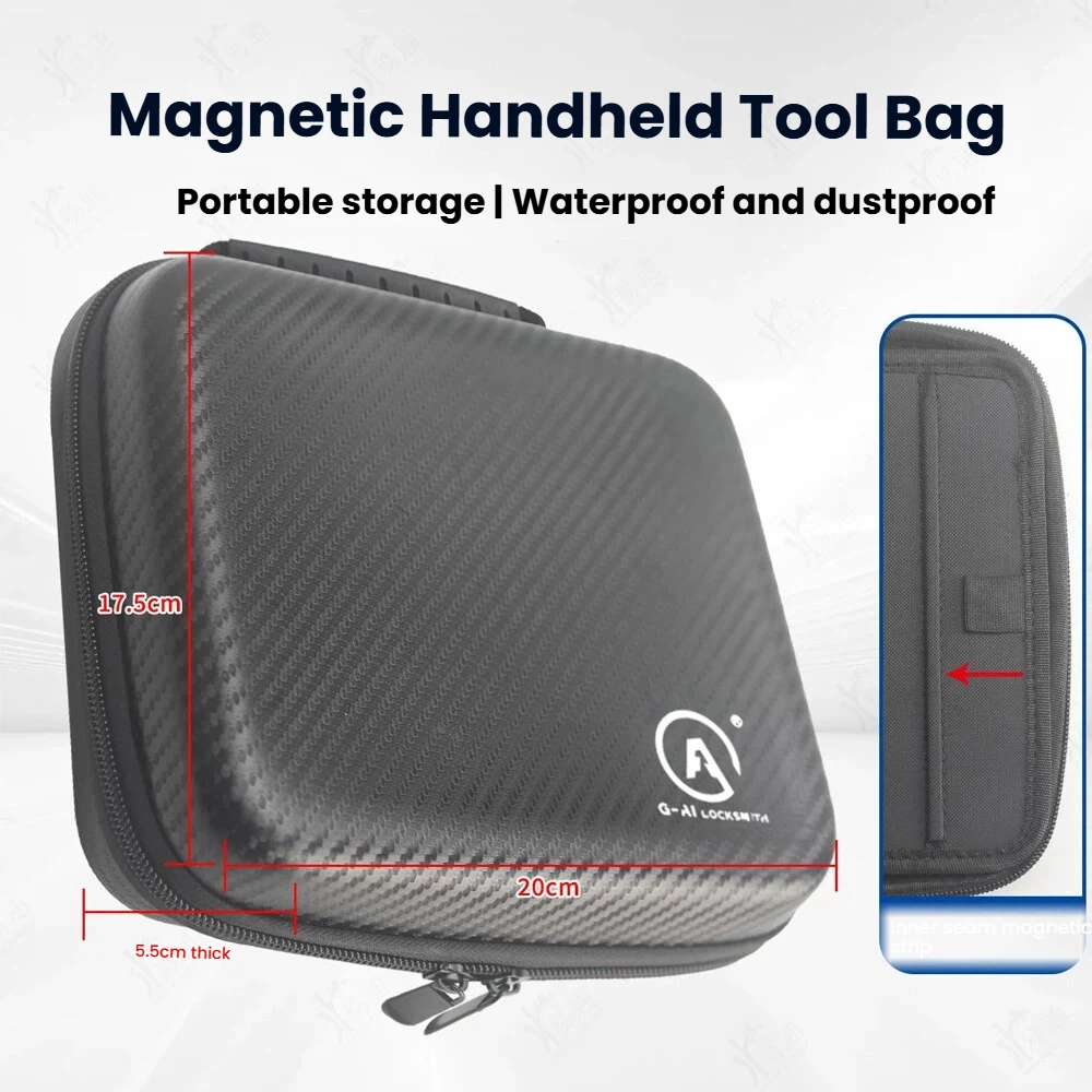 Lishi 2 in 1 Tool carry bag magnetic case blank case can put in 28pcs lishi tools empty case no tool zipper bag only bag