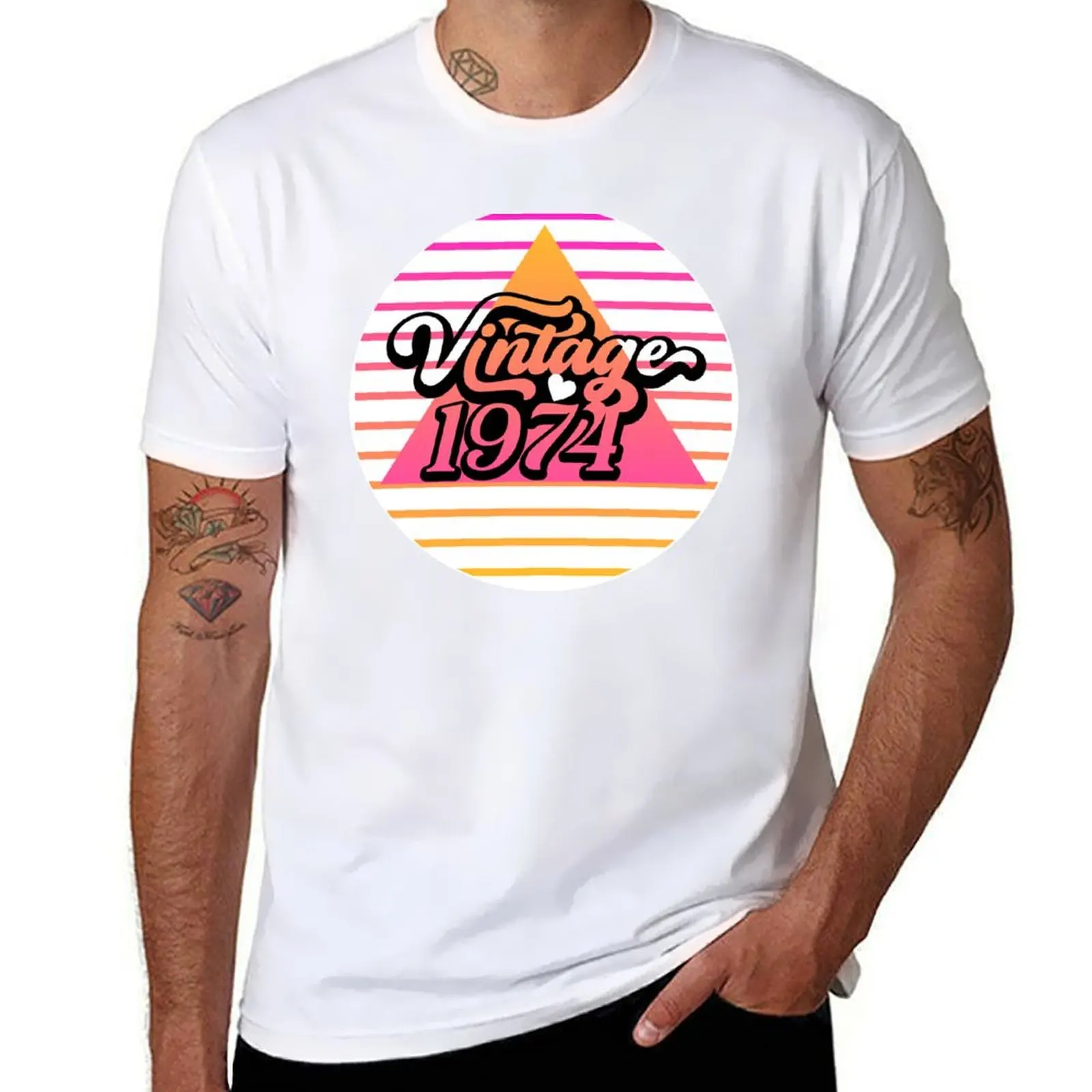 

Vintage 1974 T-Shirt man t shirt cotton high quality t shirts for man cotton funny T-Shirt