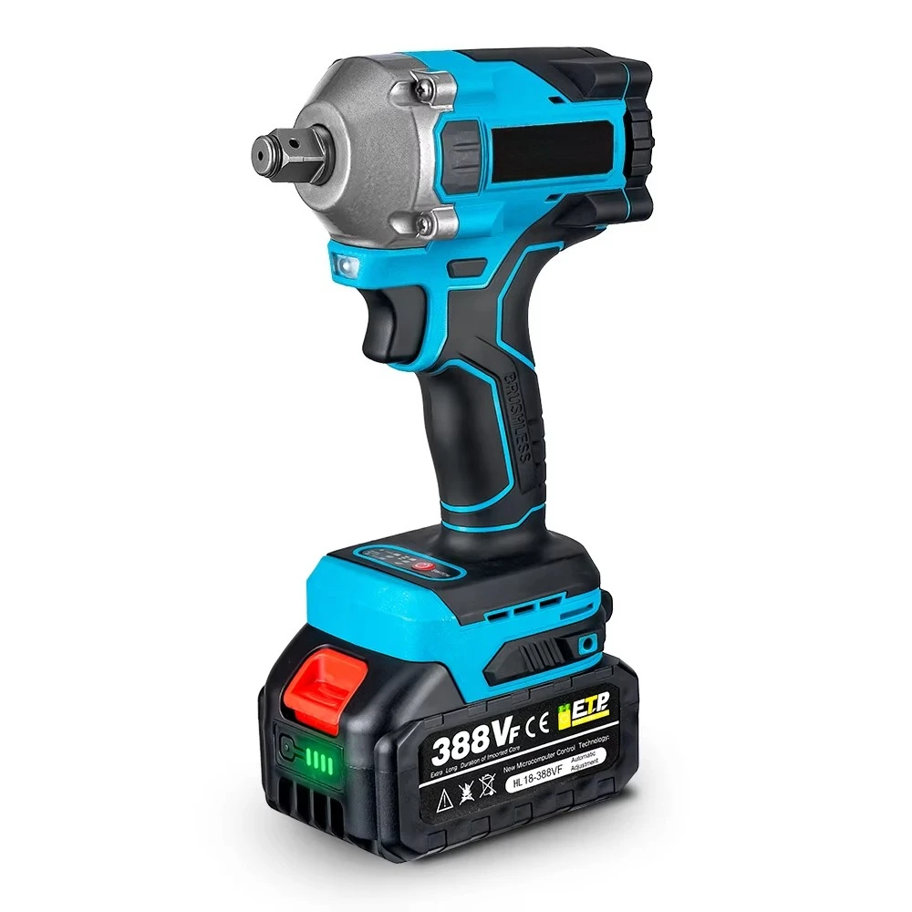 

20V Brushless Electric Impact Wrench 1000N.m Cordless Car Wheel Lugs Repair Wrench Inch Li-ion Battery for M*akita 18V Battery