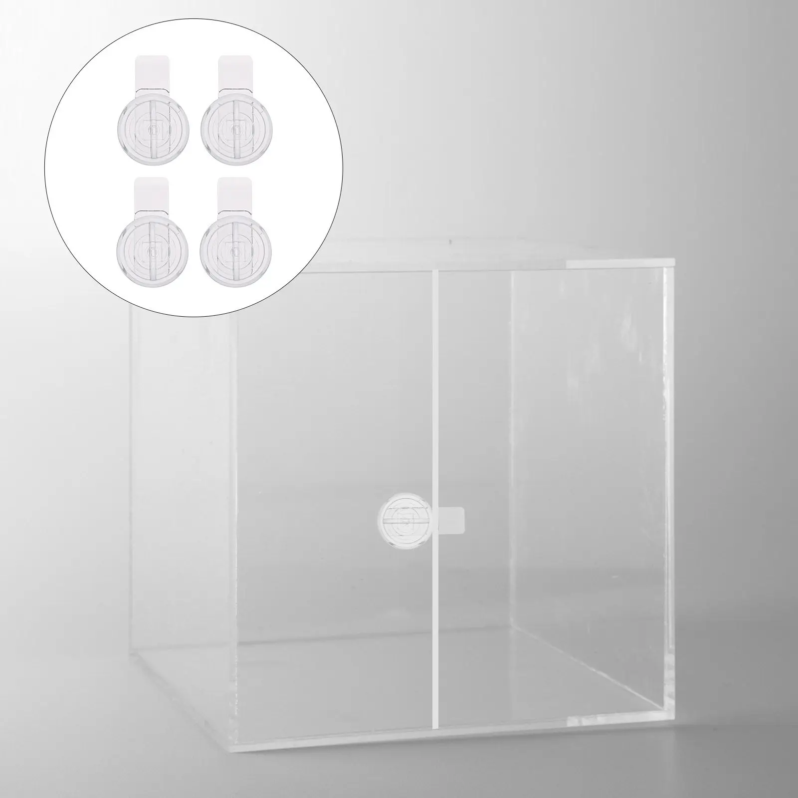 

4Pcs Premium Acrylic Transparent Door Lock Easy Install for Doors Cabinets Safes Baby Child Pet Proof Security Latch