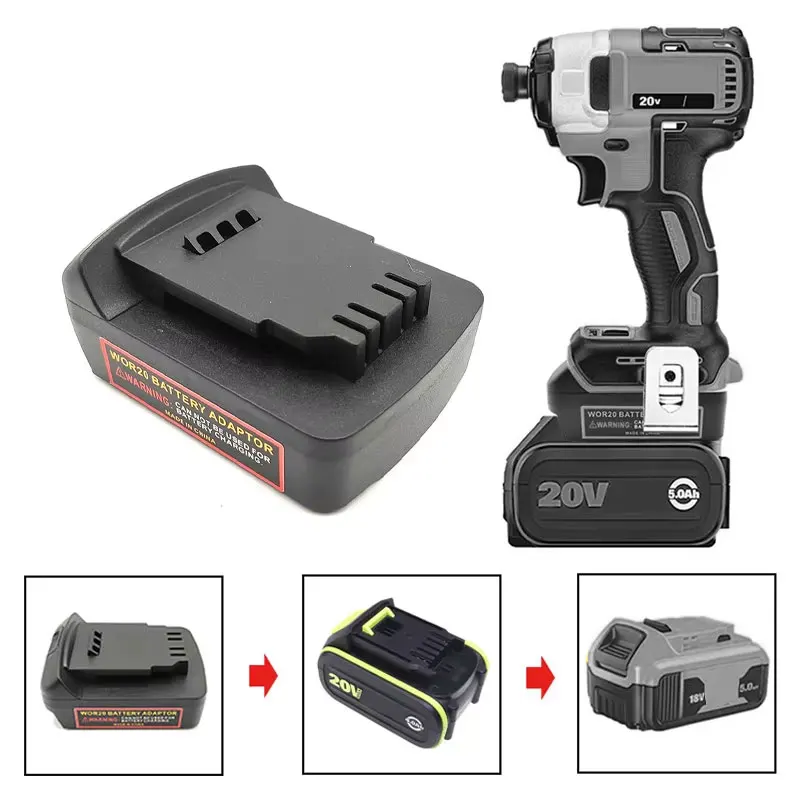 

Battery Adapter Converter for Worx 20V 5Pin Battery Convert To for Dewalt 18V 20V Li-ion Battery Replacement for Power Drill Use