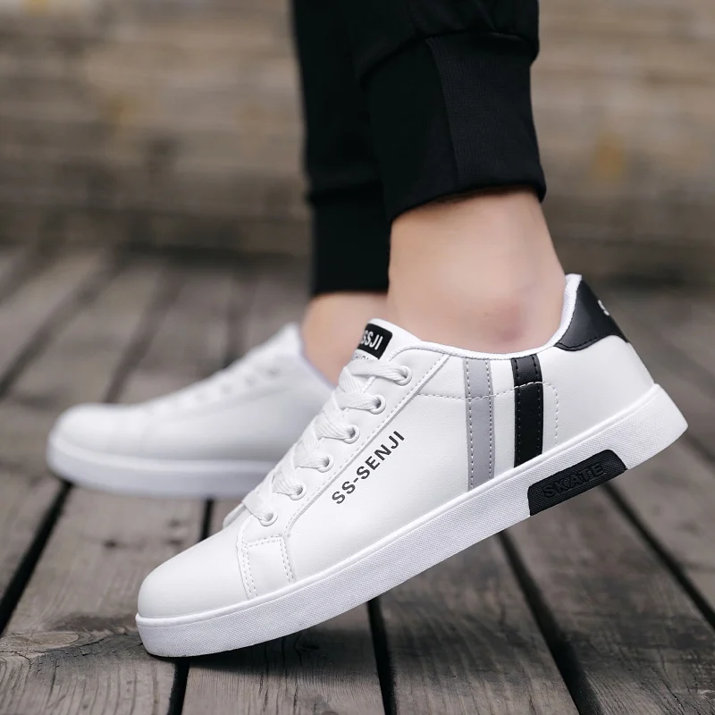 Size 48 Mens Shoes High Quality Men Sneakers Leather Outdoor Casual Shoe Mens Vulcanized Shoes Trendy Men Shoes Tenis Masculino