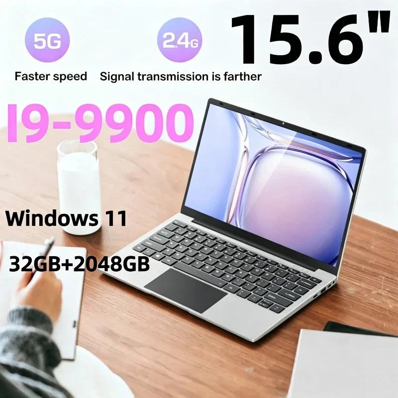 New Ultra Slim Intel i9-9900 Laptop Computer Windows 11 15.6