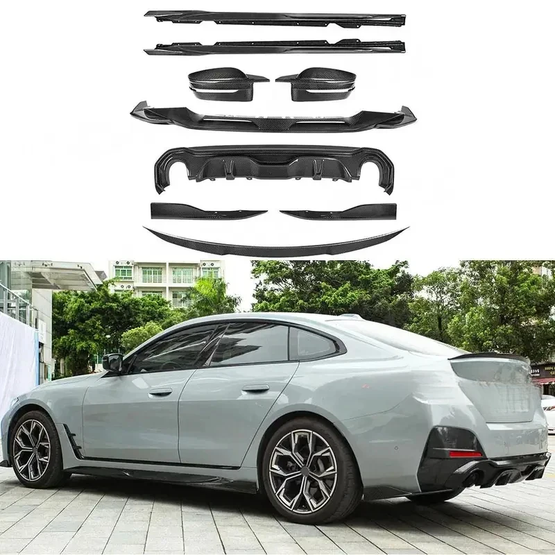 Factory Hot Sale 4 Seri G Sport Sedan + Front Lip Skirts Rear Diffuser Bumper Sps Side Mirror Dry Carbon Fiber