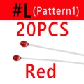 20PCS P1 L rojo