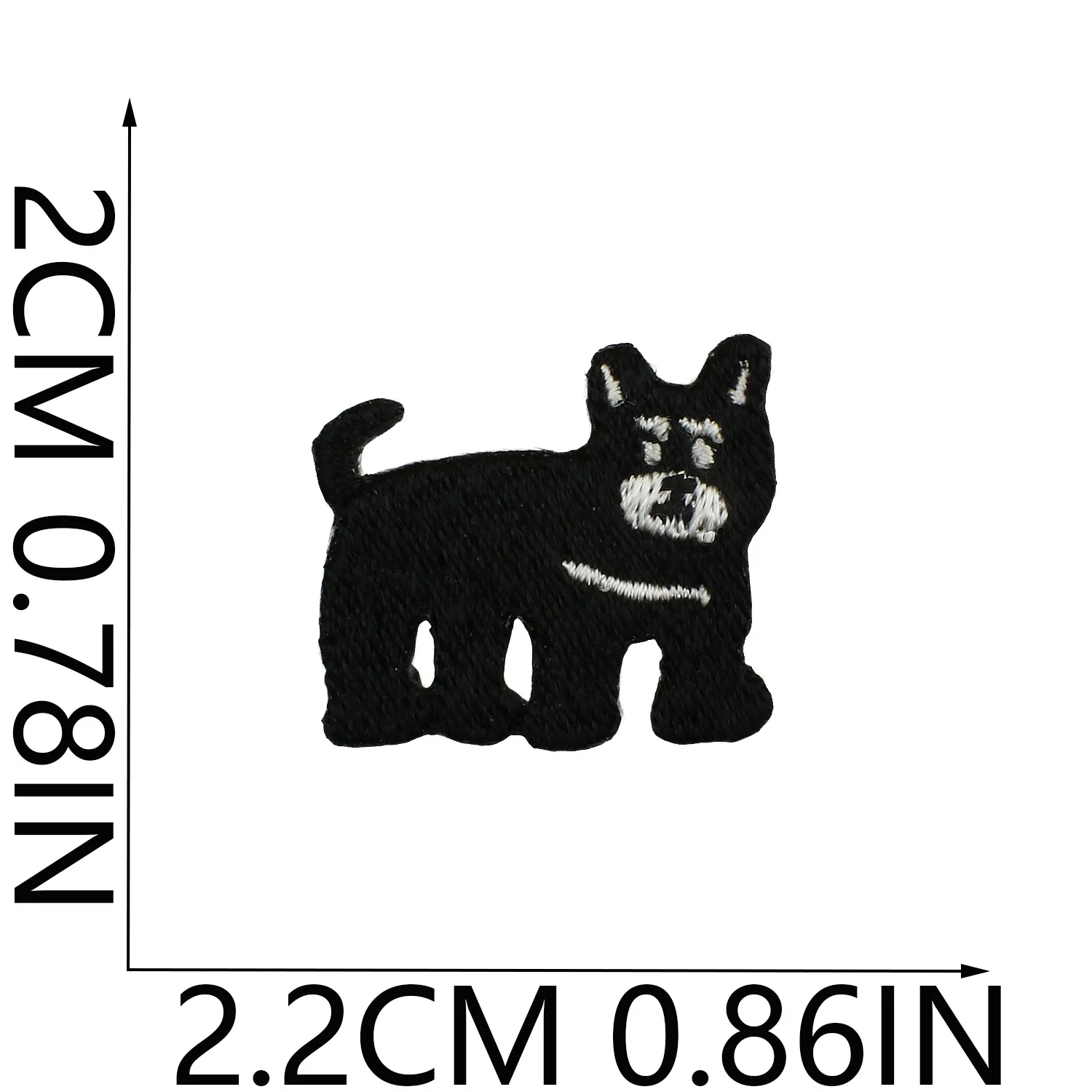 10Pcs Black White Doodle Animal Embroidered Iron On Patches Cartoon Pet Heart Stationery Applique for Jacket Backpack DIY Decor