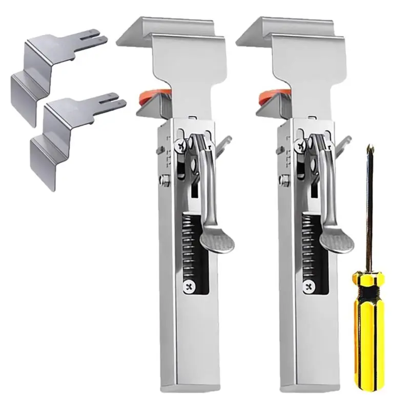 

Зажим AEE6 с 6 ящиками, зажимы-крюки для шкафов, с большими зажимами, серебристый