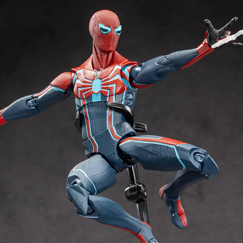 

Фигурка Человека-паука в костюме Velocity с подвижными элементами, детальной скульптурой и подставкой, коллекционная модель, подарок для фанатов Marvel
