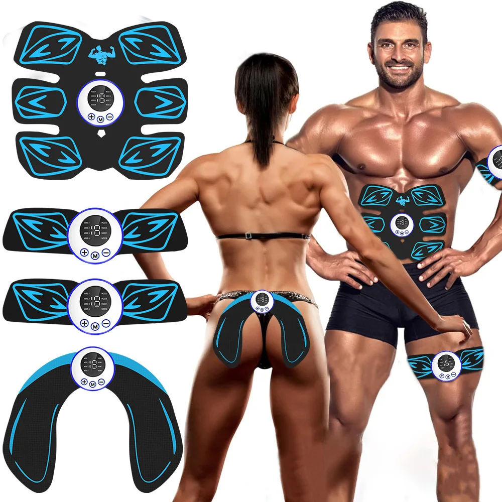 

EMS Ab Trainer Belt, Home Use Electric Muscle Stimulator for Abs, Wireless Lazy Workout Equipment with Gel Pads