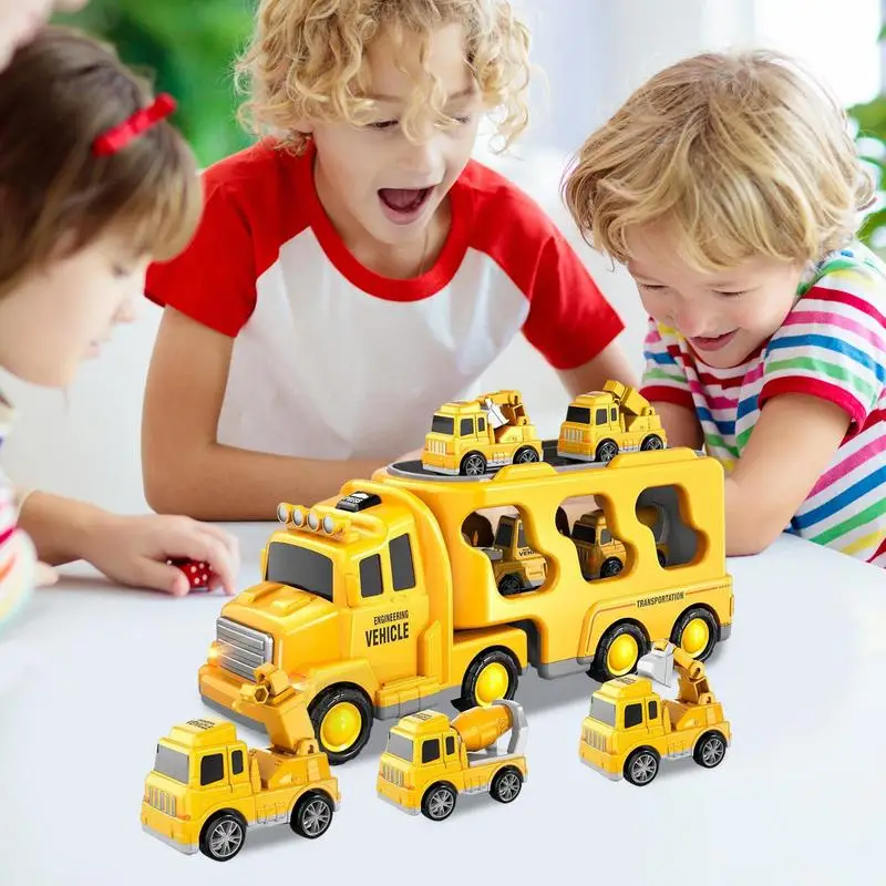 Petite voiture de transport intérieure avec lumières clignotantes pour enfants, jouet de camion de voiture, véhicule de simulation, jeu pour garçons