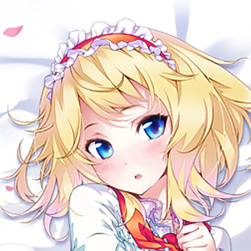 Alice Margatroid Anime Dakimakura Pillow Cover Double Sided Print Hugging Body Pillow Case Multi Size 120-180cm