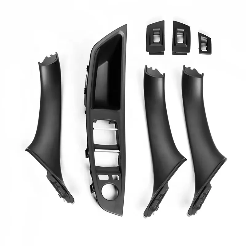 7 Piece Set Interior Door Inner Handle For  BMW 5 Series F10 F11 F18  Armrest Pull Trim Cover