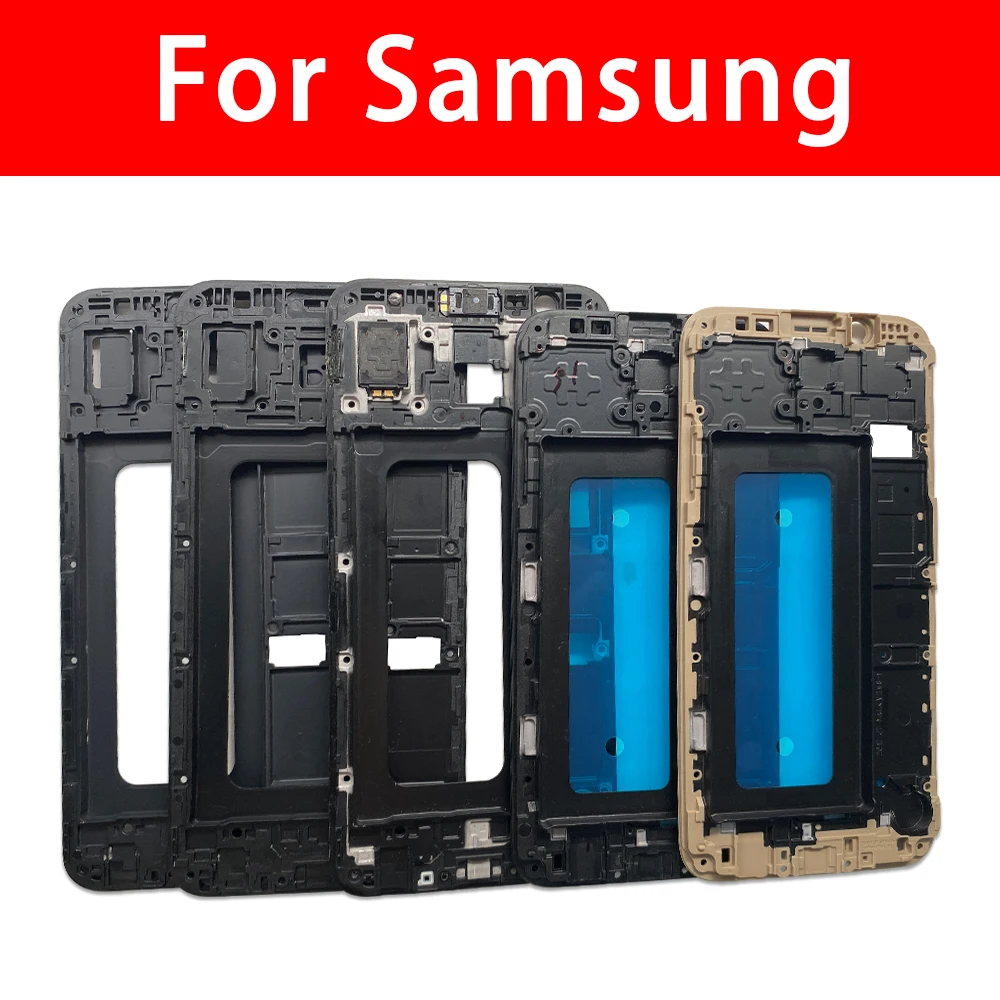 10 Pcs For Samsung J4 Prime J4 Core J6 Plus J7 2017 J730 Front Housing Chassis Plate LCD Display Bezel Faceplate Holder Frame