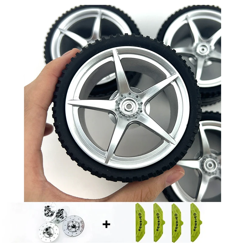 CADA Tyre Plating Metal Wheel Hub Compatible With LEGO MOC 1:8 Car 42083 42115 42056 Building Technology Accessories Blocks Toys