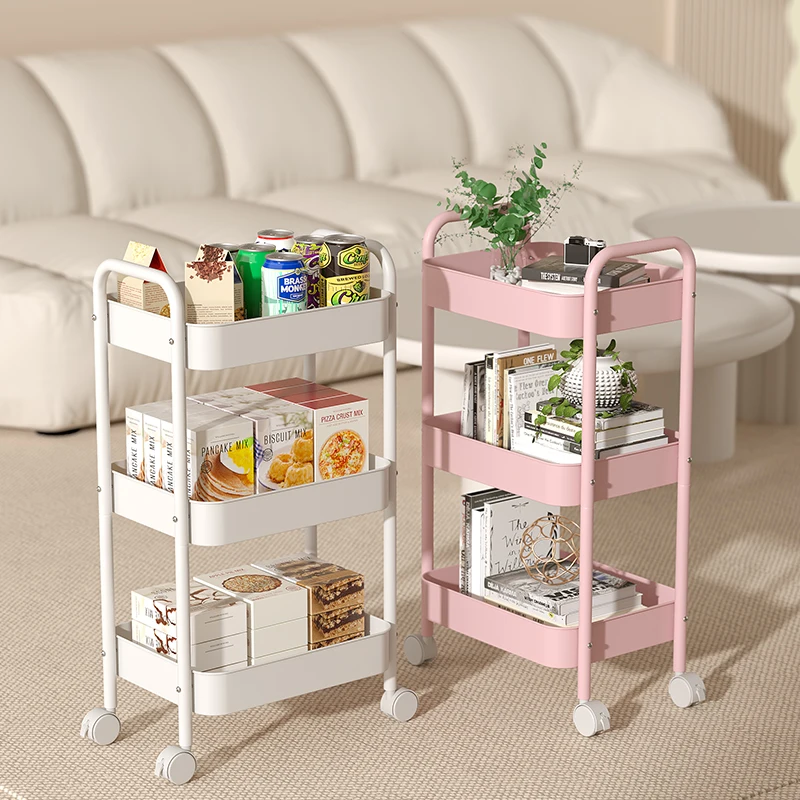 

Food Storage Trolley Cart Rolling Utility Kitchen Storage Cart Organizer Storage Rack Carrinho Auxiliar Kitchen Furniture