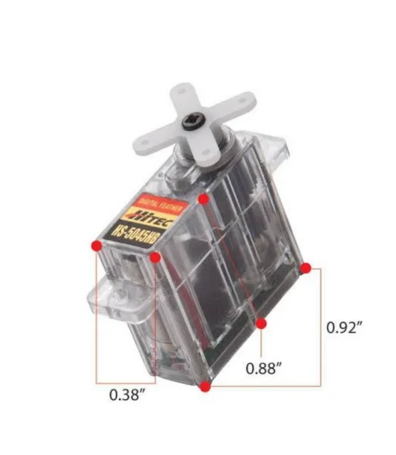 Hitec Digital Micro and Mini Servos-HS-5045HB AGTT Micro Servo Weight grams: 8.22g  Speed (4.8V/6.0V): 0.12 / 0.10