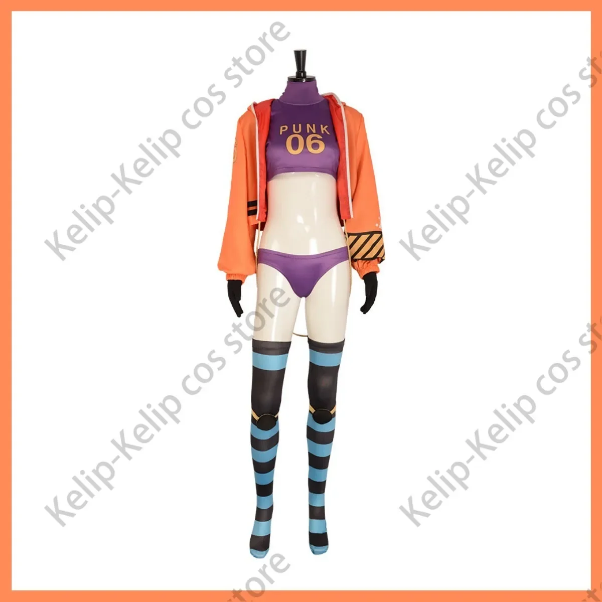 Anime Dr. Vegapunk York PUNK-06 Cosplay Costume Yellow Hooded Short Coat Uniform Athletic Wear Adult Woman Sexy Carnival Suit