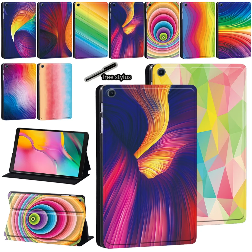 Tablet Case for Samsung Galaxy Tab A8 10.5/A7 Lite 8.7/A7 10.4/A A6 10.1/Tab A 8.0/10.1/10.5 Inch Watercolor Print Stand Cover на samsung galaxy a51 kruche print крафтовые наклейки противоударный бампер