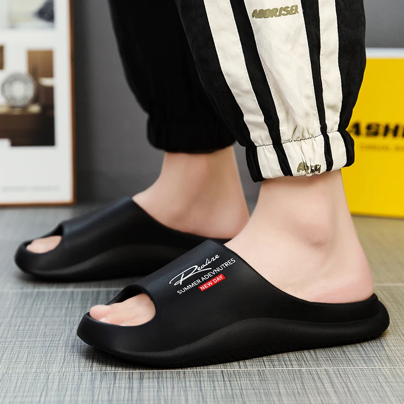 Fashion Men's Summer Ligtweight EVA Indoor Home Sandals Slippers Shoes Men Slippers Outdoor Students Women Comfortable Slides