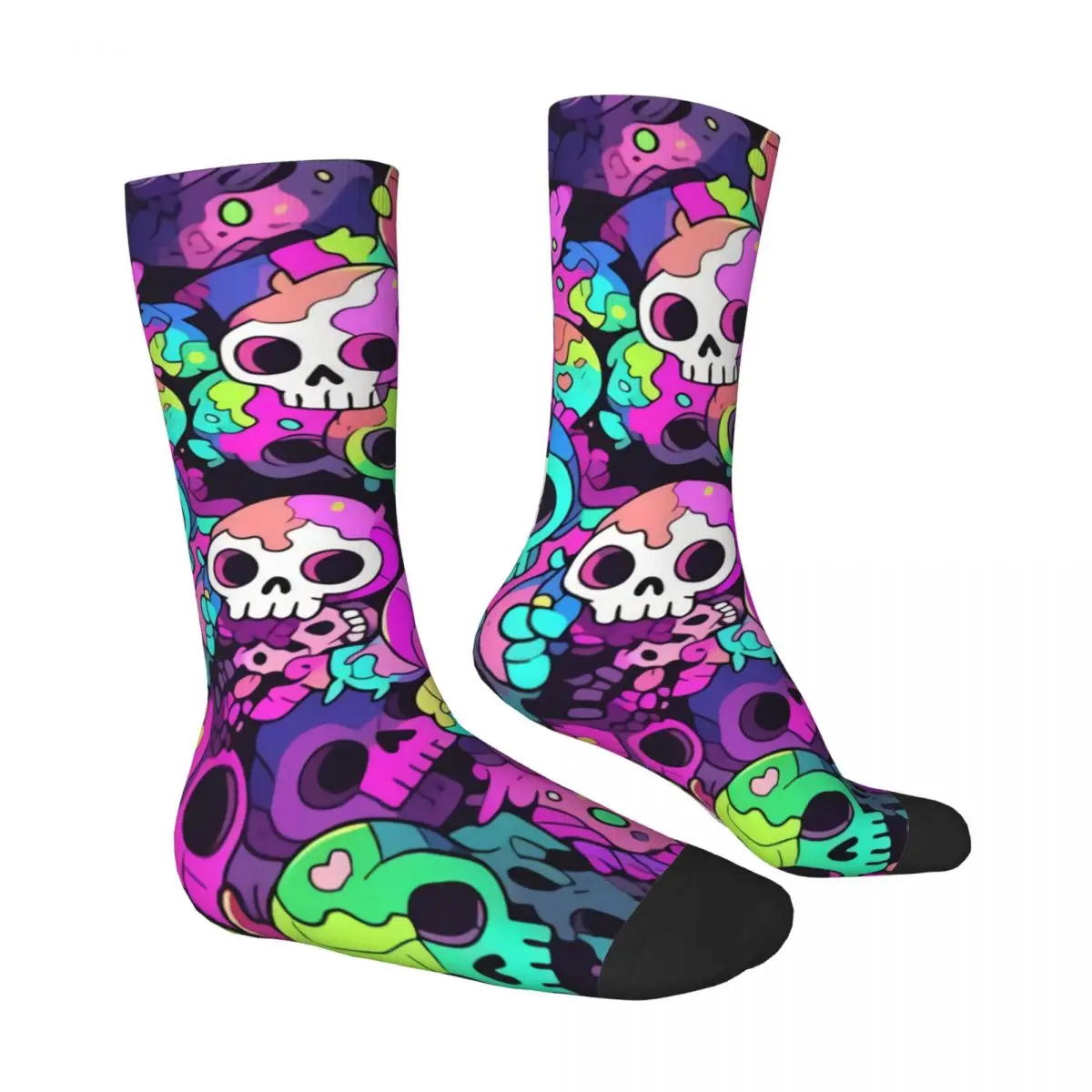 Skulls Socks Shopping 3D Print Boy Girls Mid-calf Sock