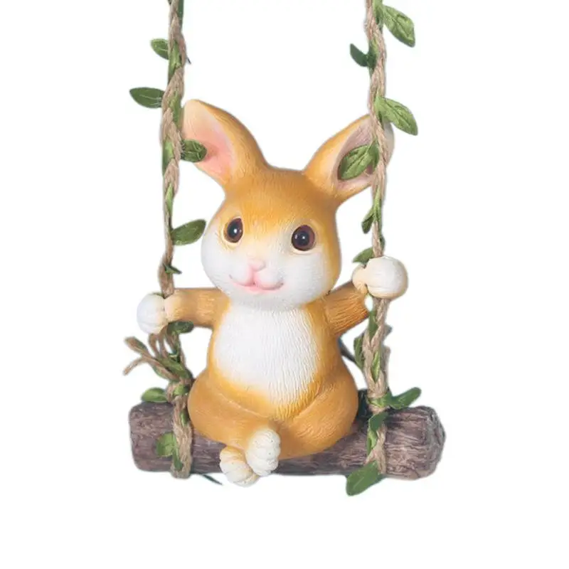 

Resin Swing Duck Dog Statue Cute Cartoon Animal Figurine Sculpture For Outdoor Garden Landscape Decor