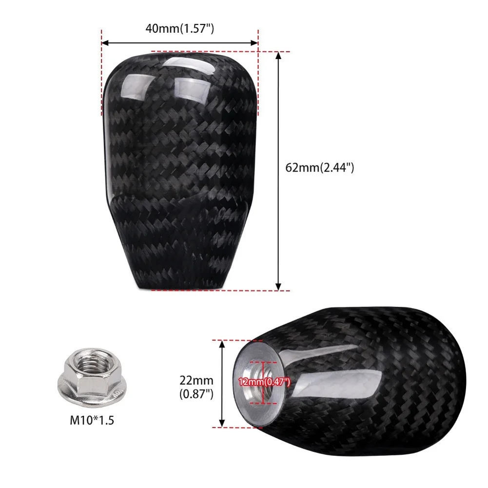 5Speed Gear Shift Knob Manual Shifter Lever Head M10x1.5 Thread Automotive Interior Modification Accessories