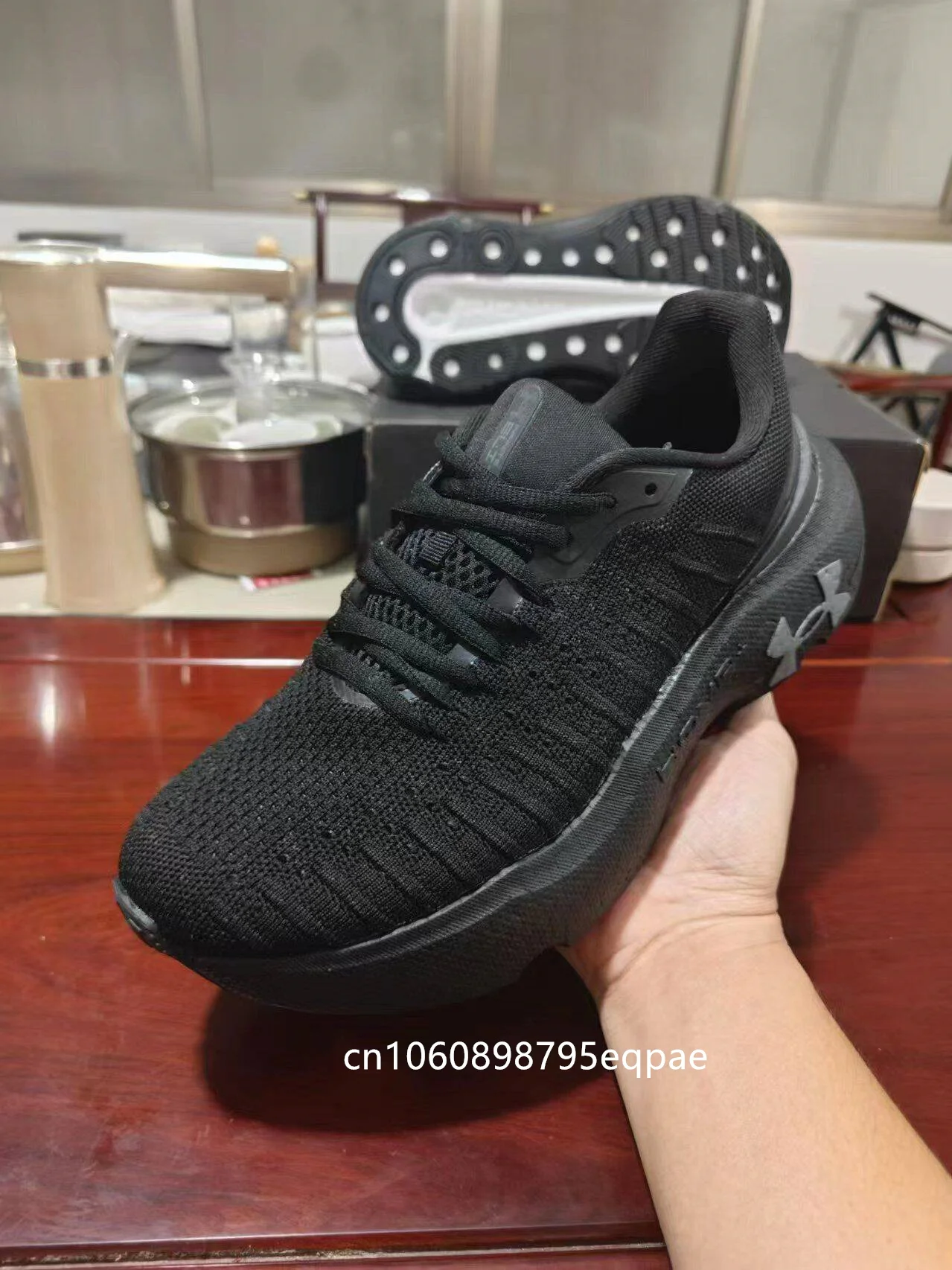 New UNDER ARMOUR Men HOVR Running Shoes UA Knitted Shoes Comfortable Light Soft Black Original Outdoor Sports Shoes Size40-45