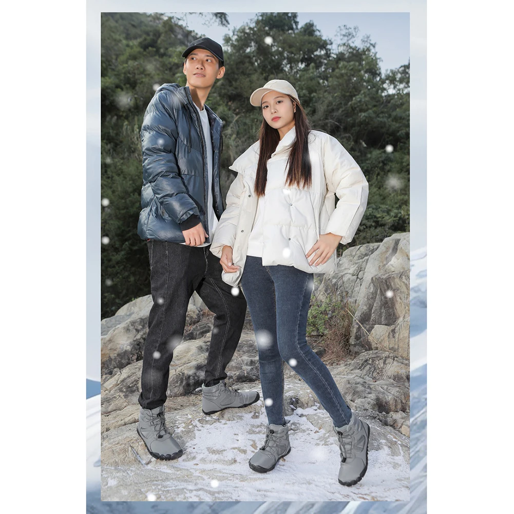

Winter Snow Boots Climbing Shoes Non Slip Casual Barefoot Shoes Waterproof High Top for Travel Climbing Hiking