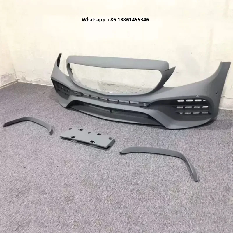 For Car Front Bumper Assembly W205 C200 C260L C300 Modify to C65 Style Bumper Body Kit