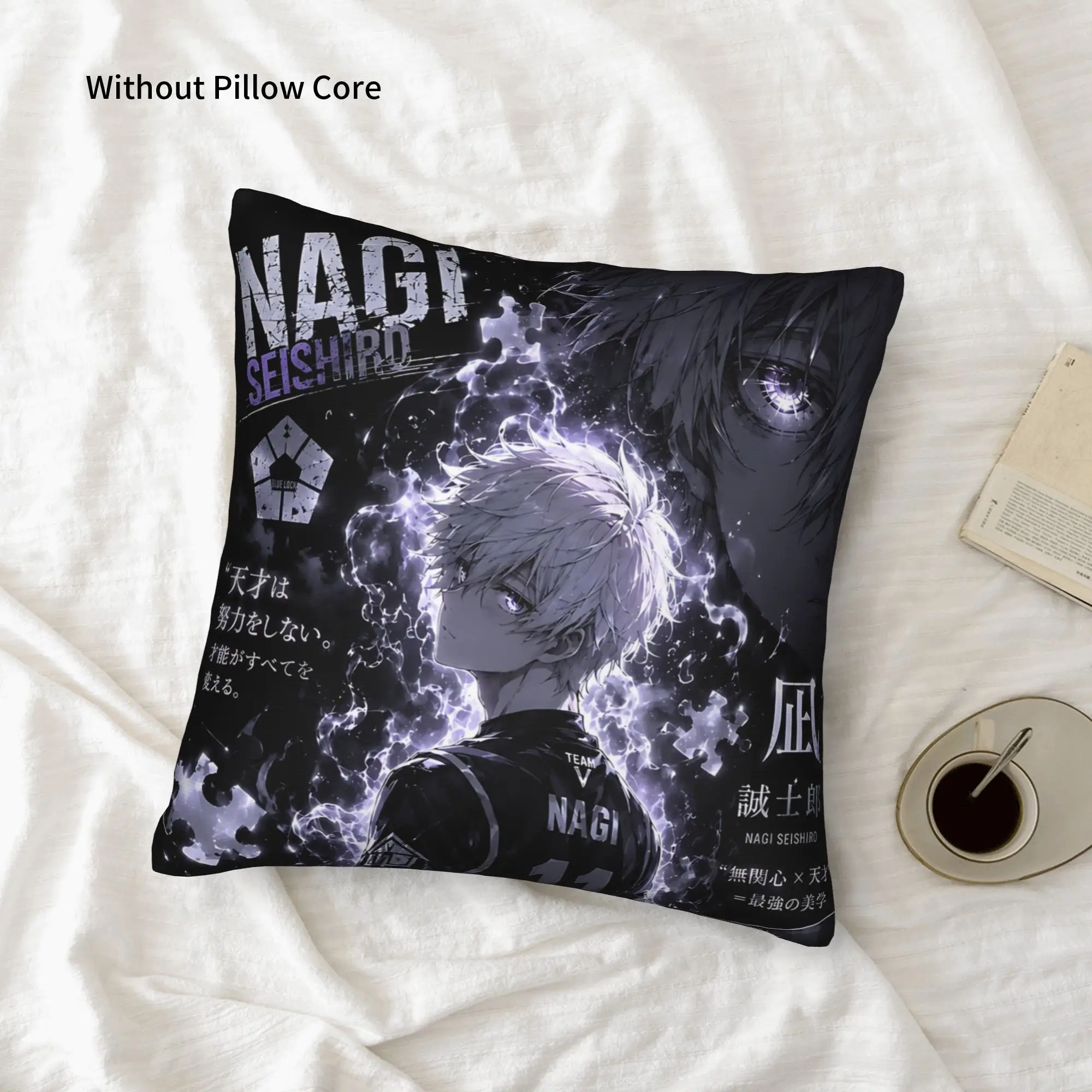 1PC Blue Lock Football Anime Pillow Case Double-Sided Printing  Sofa Cushion Bedroom Bedside Pillow