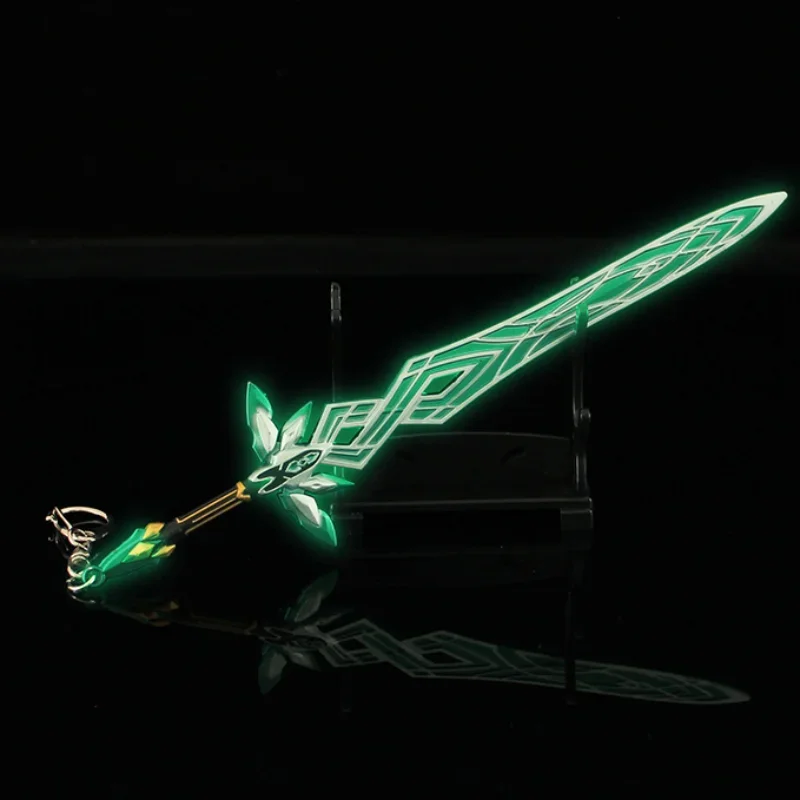 Honkai: อาวุธรถไฟรูปดาวดาบหิ่งห้อย, โมเดลดาบหิ่งห้อยพวงกุญแจโลหะอนิเมะ21ซม. โมเดลดาบโลหะเรืองแสงพวงกุญแจของขวัญของเล่น