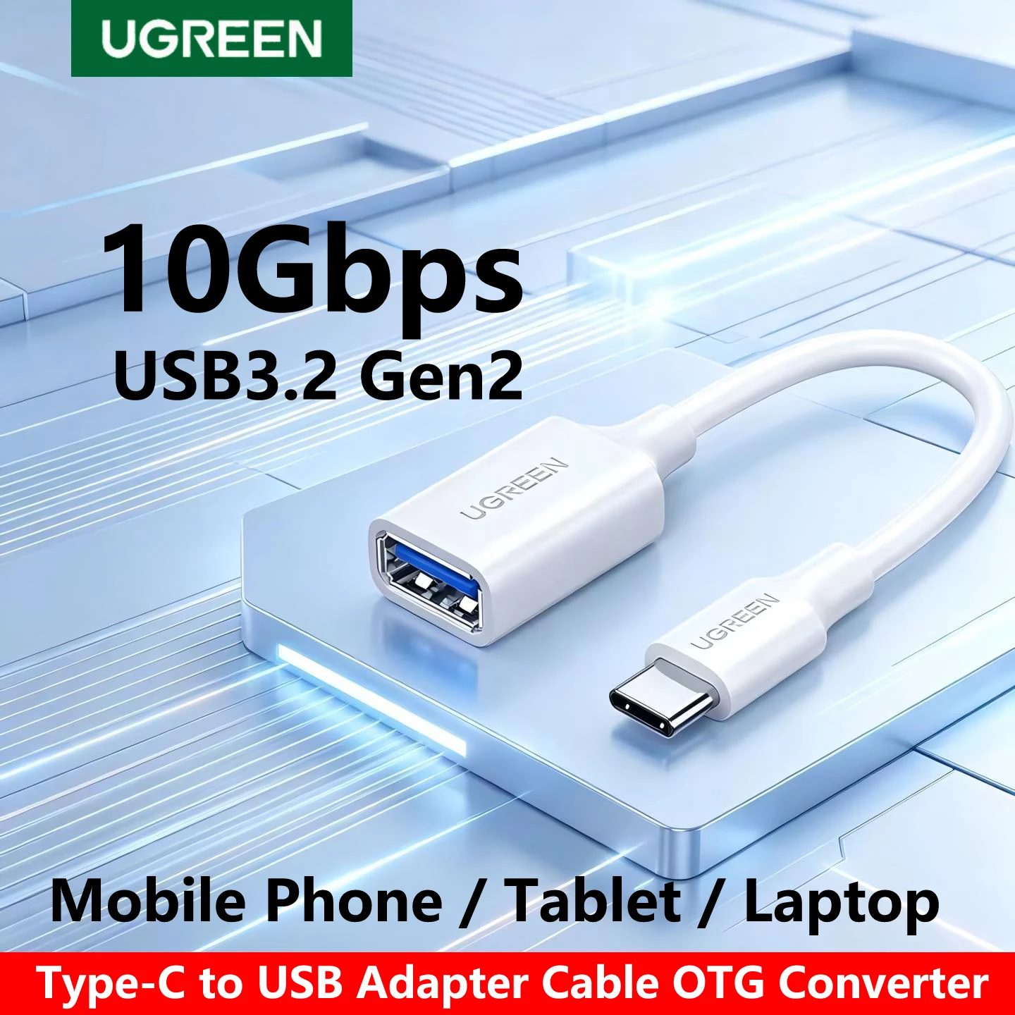 UGREEN Type C To USB3.2 Cable OTG Converter Adapter Data For Samsung Apple iPhone iPad Macbook laptop Android Car USB drive 15cm
