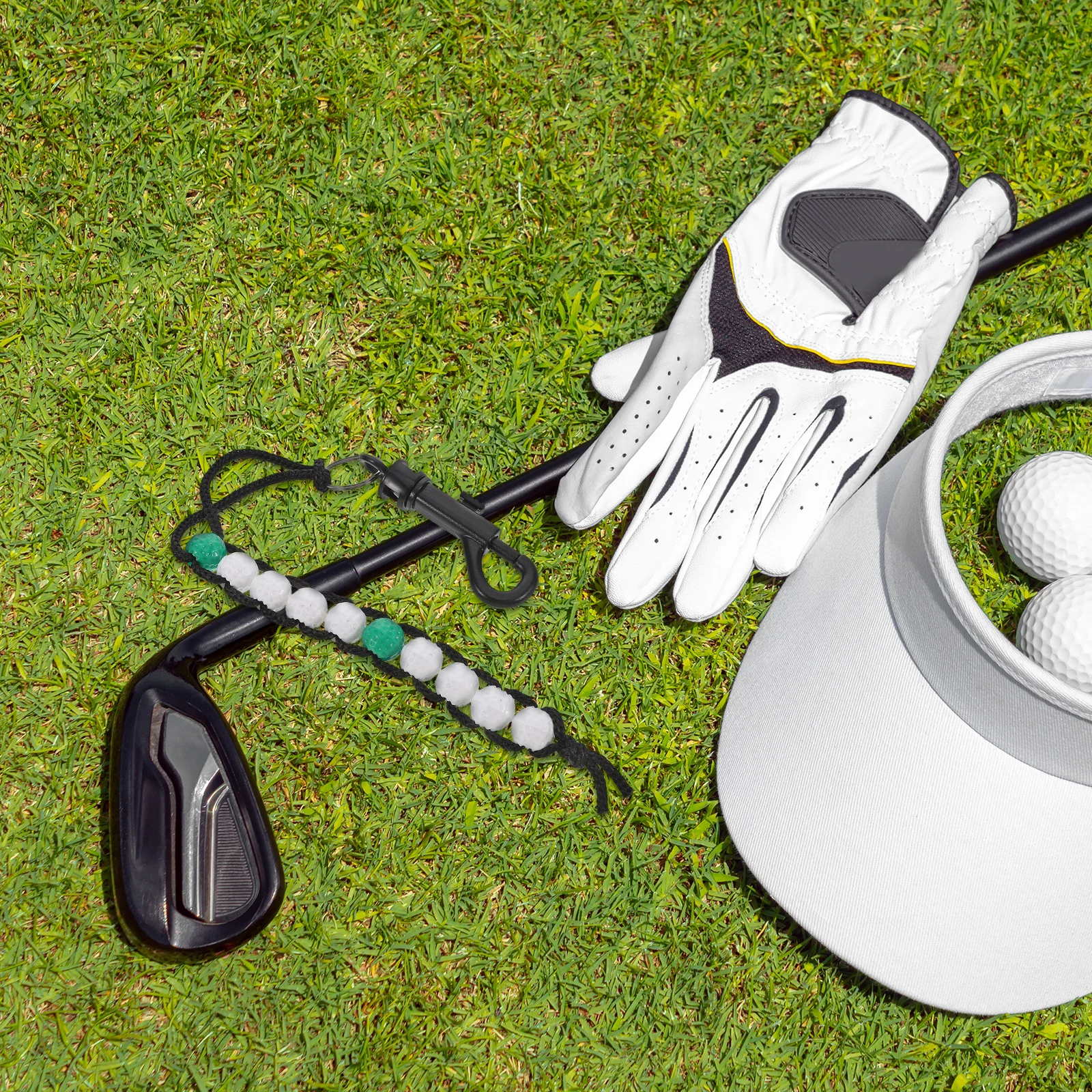 

Golf Beads Score Counter String Clip Compact Accurate Stroke Counting Gadget for Golf Score Tracking Training Accessories