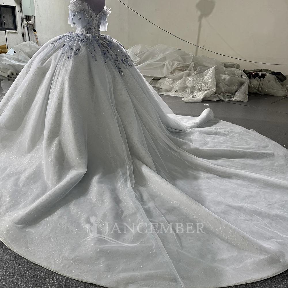 Robe de mariée à manches courtes, nouvelle collection Simple, dentelle Organza brodée, robes de mariée, grande taille, personnalisées