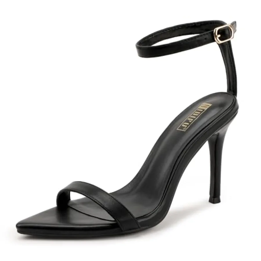 

IDIFU IN4 High Heels Stiletto Open Pointed Toe Ankle Strap Heeled Sandals Sexy Trendy Dressy Prom Comfortable Bride Wedding Par
