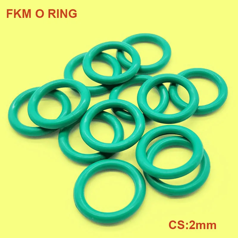 CS 2mm FKM O RING Fluorine Rubber Oil Seal Washer Gasket O-Rings