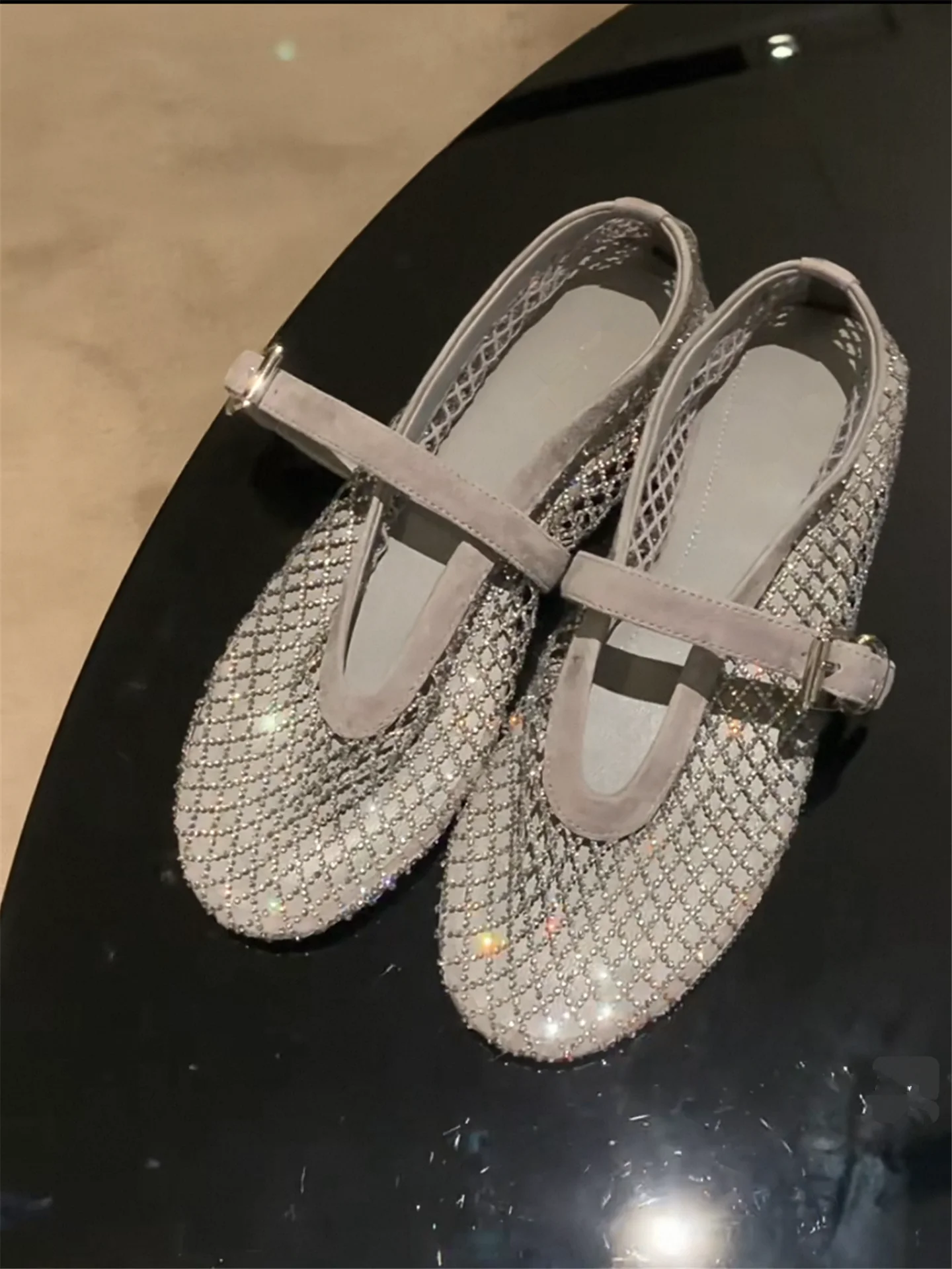 ultra-soft-genuine-leather-embroidered-mesh-flat-bottom-ballet-shoes-hollow-out-sandals-fish-net-shoes-women's-fashion-mary-j