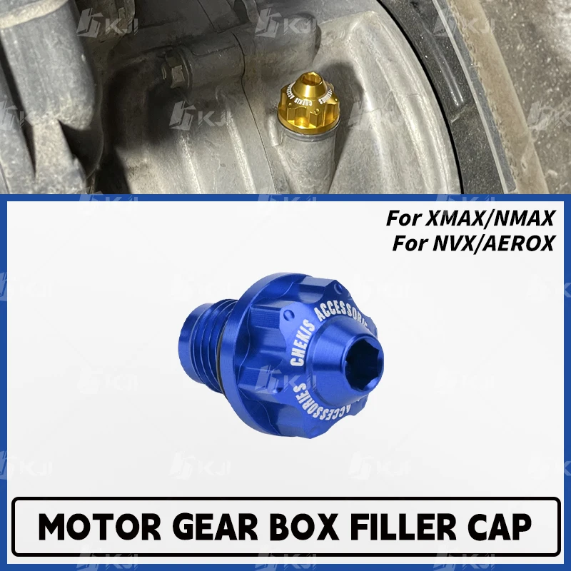 Para yamaha xmax/nmax/nvx/aerox 300/250/160/155/125/tech max/turbo/neo caixa de engrenagens transmissão tampa enchimento parafuso porca acessório