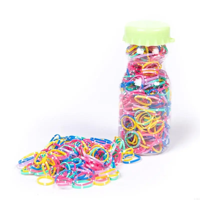 L8RD 130/260 Pcs Elastic Hair Bands Mini Hair Rubber Bands with Storage Box oft Hair Elastics Ties Bands Strong Hair Elastics