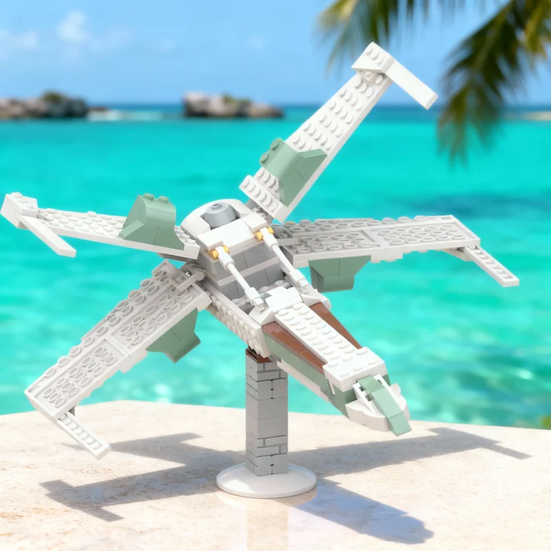 224 stuks MOC Star Battle Elf X Wing Model Bouwstenen Speelgoed Architectuur DIY Idee Creatieve Kerstcadeaus Educatief Bouwsteen