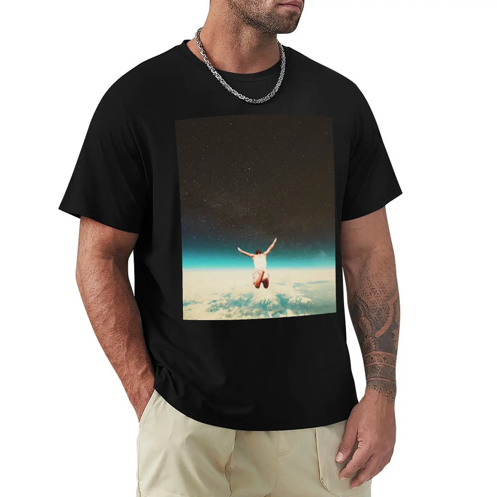Falling with a hidden smile T-Shirt t shirt man plain T-Shirt