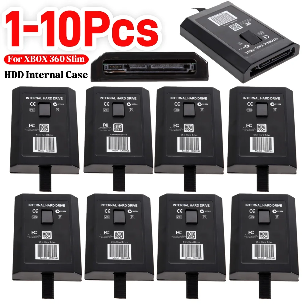 1-10 Uds. Caja de unidad de disco duro para 20GB 60GB 120GB 250GB carcasa de disco duro portátil accesorios de juego reemplazo para XBOX 360 Slim