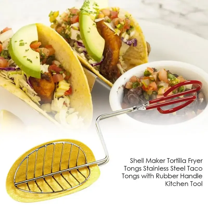 Mexican Taco Shell Mold for Frying Stainless Steel Mexican Taco Maker Tortilla Holder V-shaped Potato Chip Kitchen Baking Tools