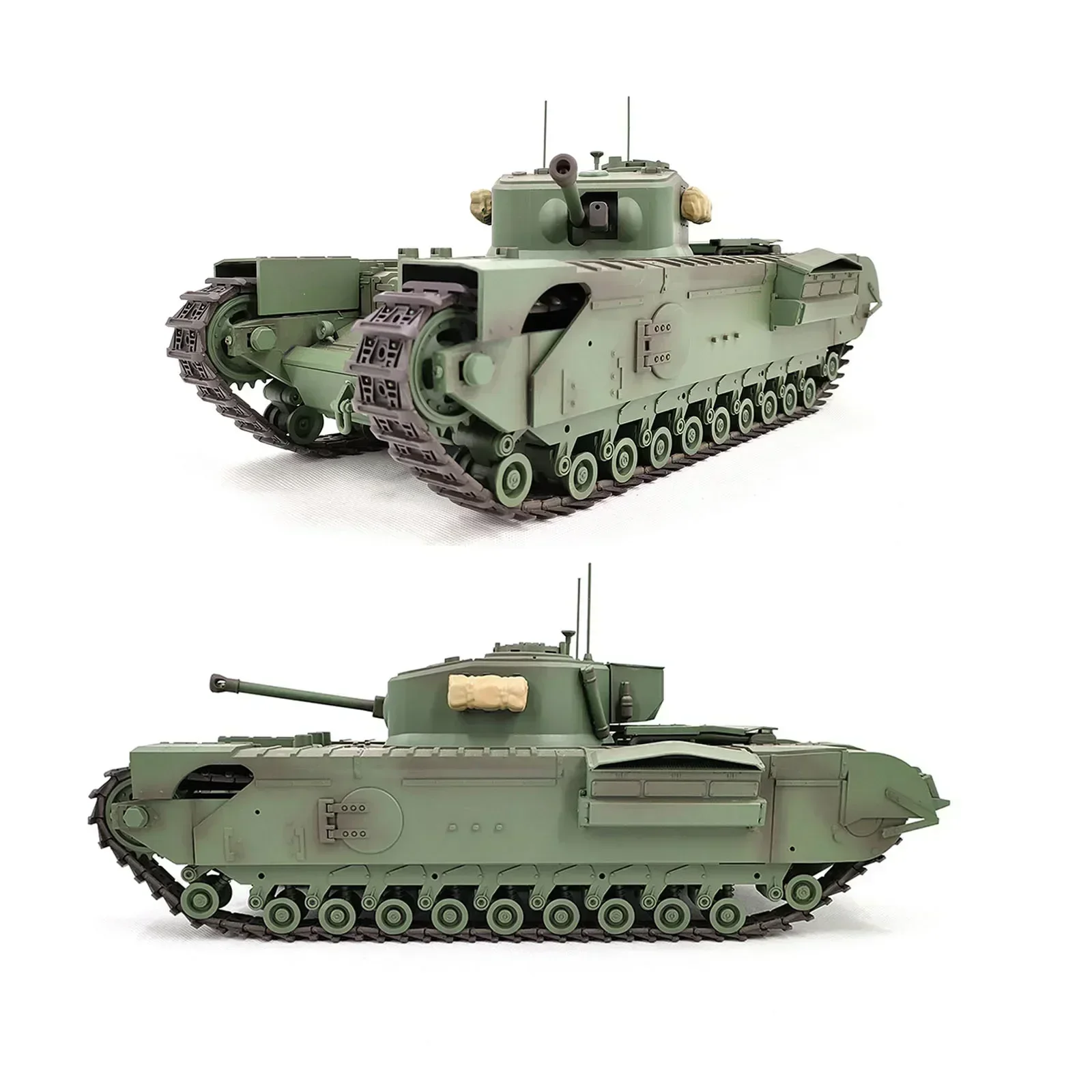 2024 Mk7 1/16 Rc Tanks C2310 Remote Control British Army Churchill Main Battle Tank Model Metal Tracks Off-road Car Toy Gift