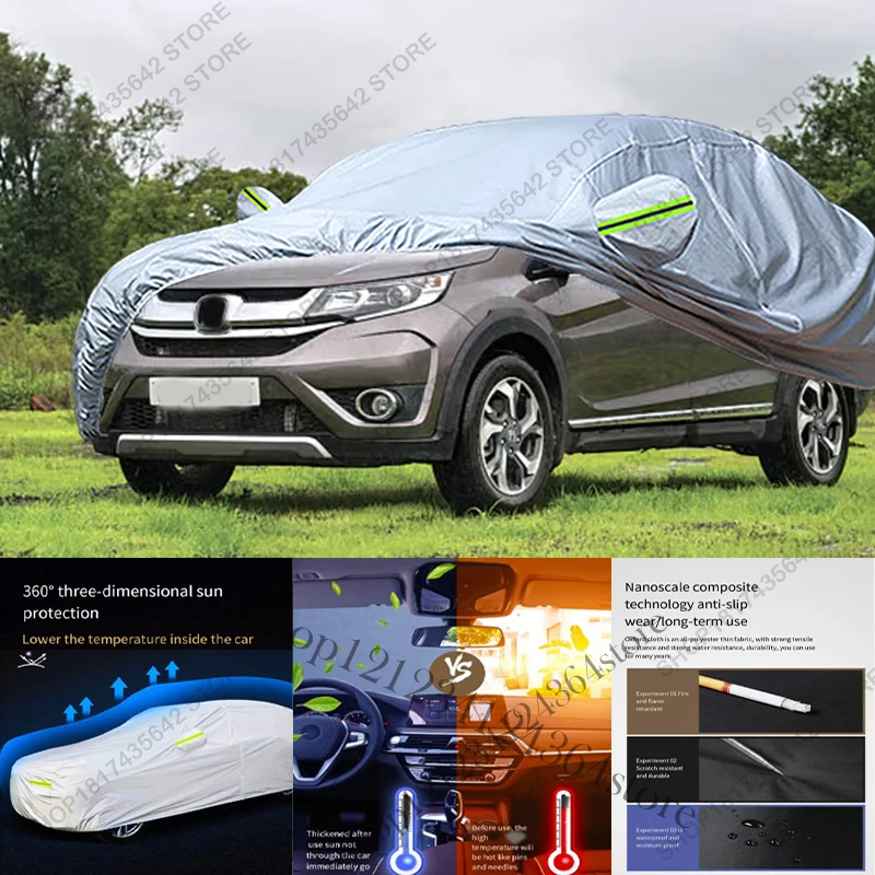 Full Car Cover Compatible with Honda BR-V 2016-2021 All-Weather Sun Rain UV Dust Proof Rain Outdoor Indoor Protect