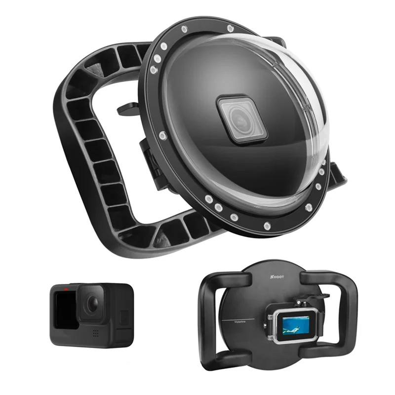 Useful Dual Handheld Dome Port Waterproof Diving Housing Case Cover With Trigger For DJI Action Camera Lens Accessories