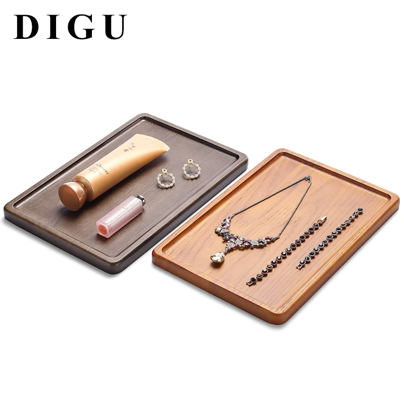 Solid wood jewelry display tray ring necklace jewelry watch tray watch tray jade article play storage tray spot