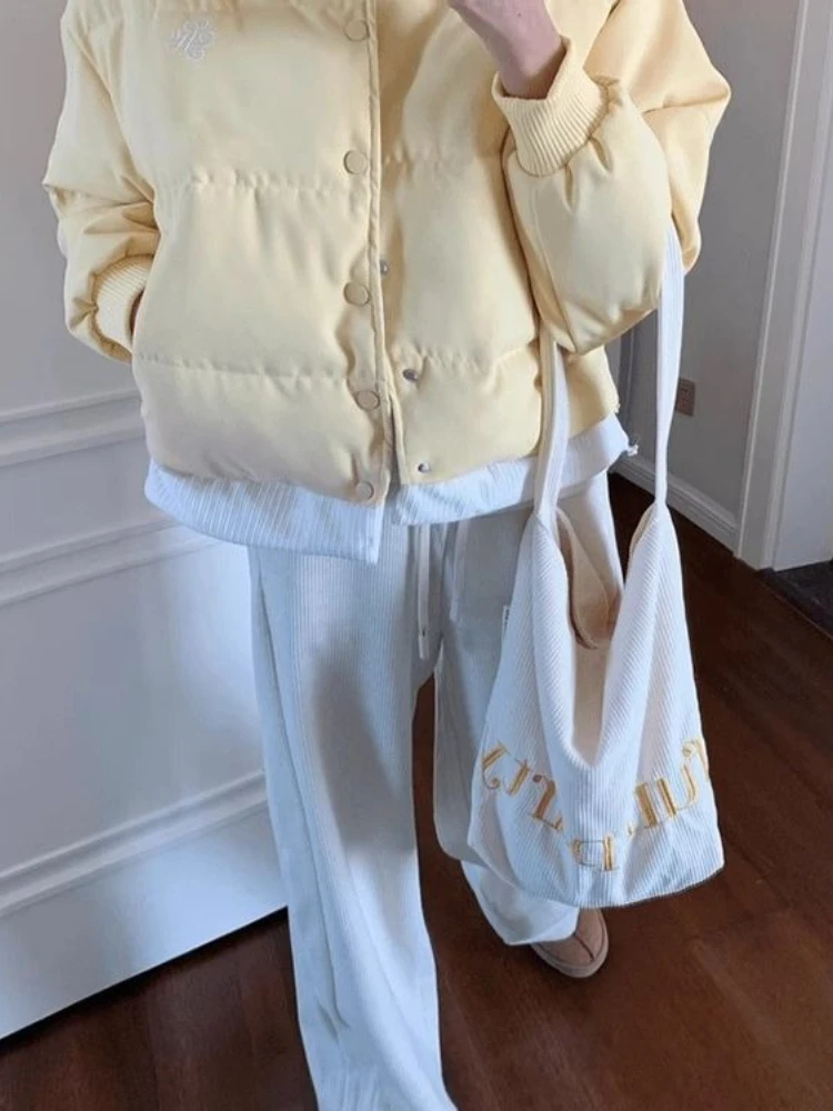 2025 가을 겨울 패션 신상 한국 스타일 여자 브레드 코트, 두꺼운 캐주얼 긴 소매 라펠 싱글 브레스티드 파카 재킷