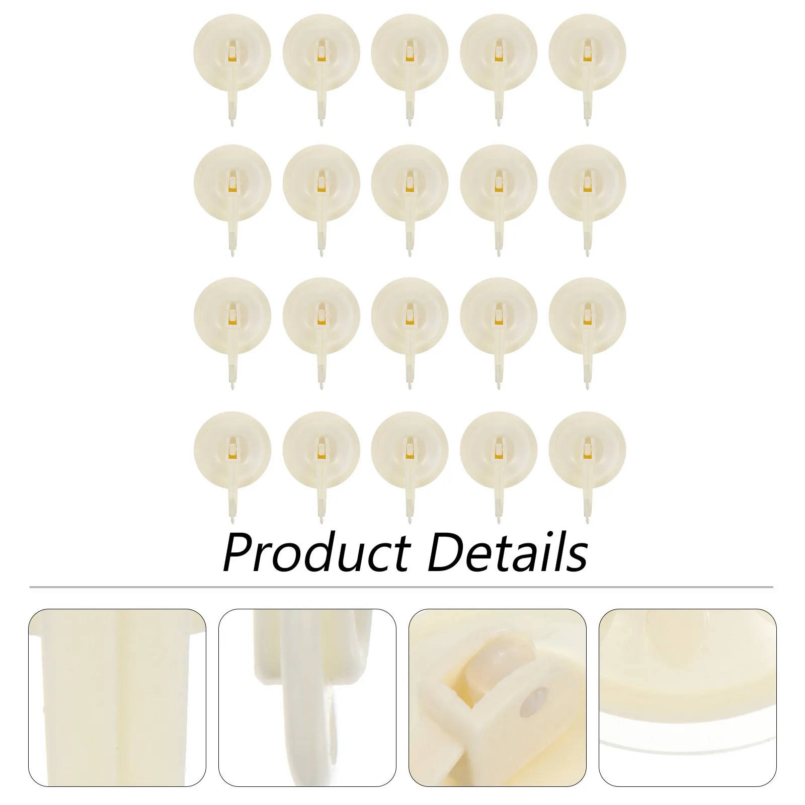 

20Pcs Suction Cup Hooks Premium Waterproof Non-Marking Wall Hangers for Ceramic Tiles Smooth Walls Wood Boards Bathroom Kitchen