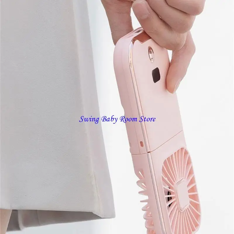 K1AD MINI المحمولة في الهواء الطلق مروحة اليد معلقة مروحة الرقبة USB شحن 3000 مللي أمبير في الساعة بطارية